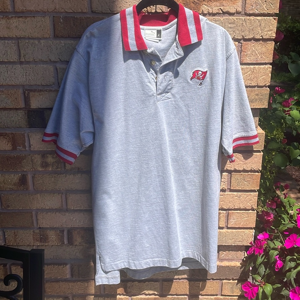 Gray Buccaneers Puma Polo Shirt